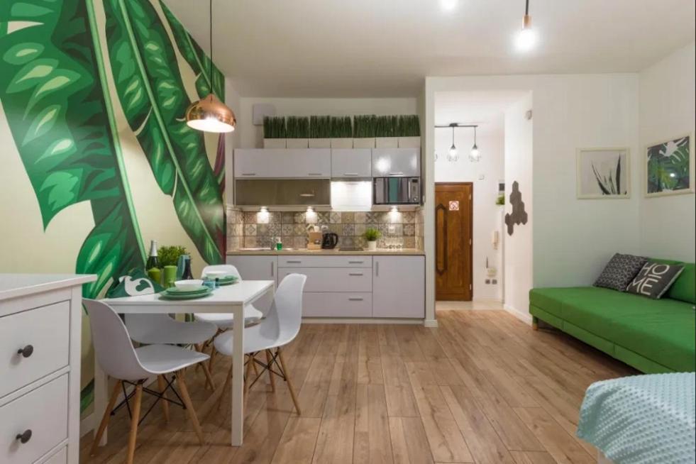 Cozy Modern Studio Green Apartment In Old Town Krakov Exteriér fotografie